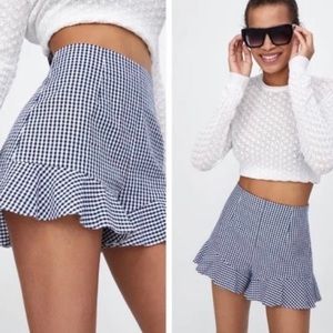 Zara gingham shorts